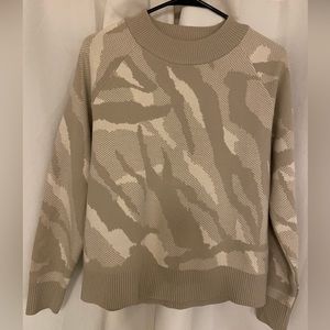 Athleta Camo Crewneck Sweater
